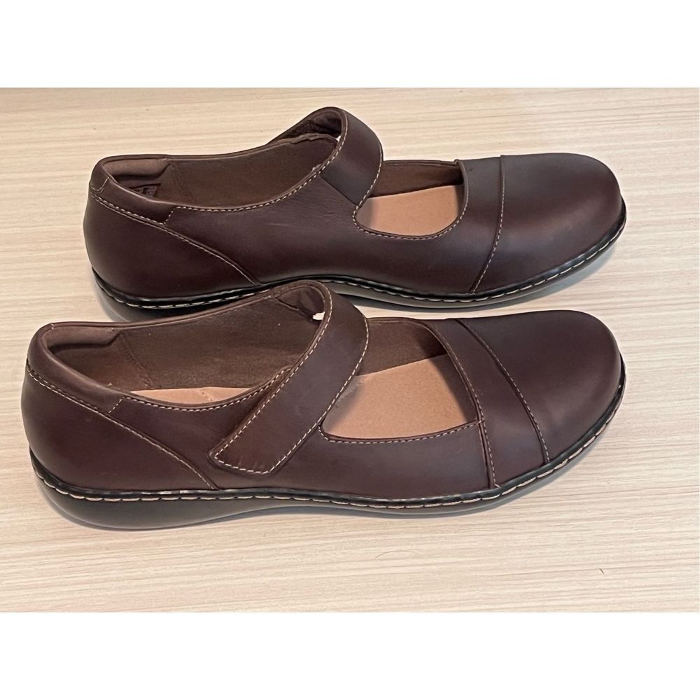 Clarks Women's Mary Jane Flats in Dark Brown - Picture 6 of 16